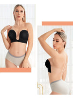 Plunge Strapless Invisible Sticky Push Up Bra