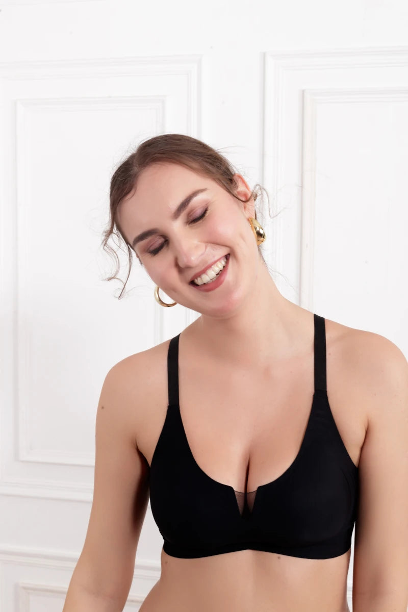 Black Alicent Wireless seamless Bra