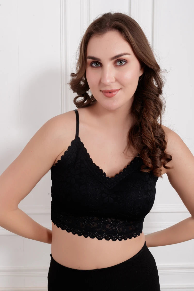 Black Tyene Wireless seamless Bra