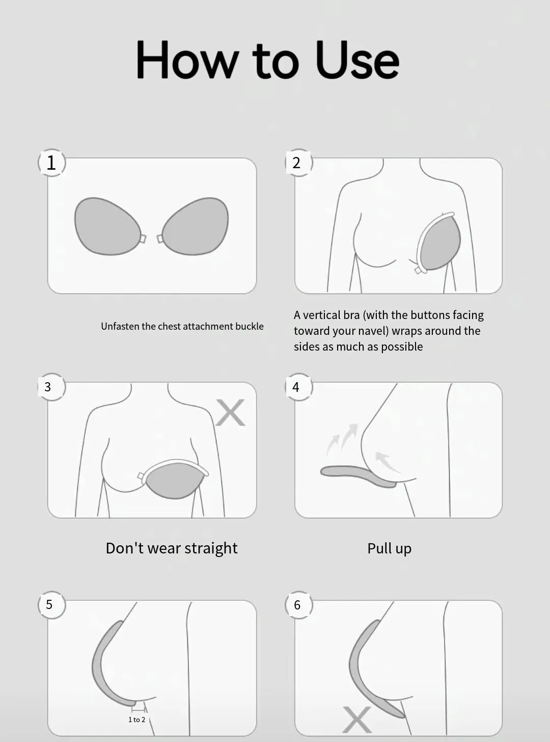 1 +1 Mango shape liftup Pasties bra