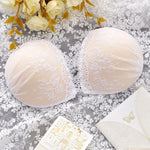 White Lace Push-Up Women's Bra Floral Invisible Bras