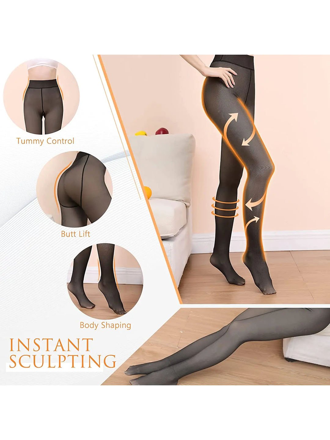 Fleece Sheer Stockings