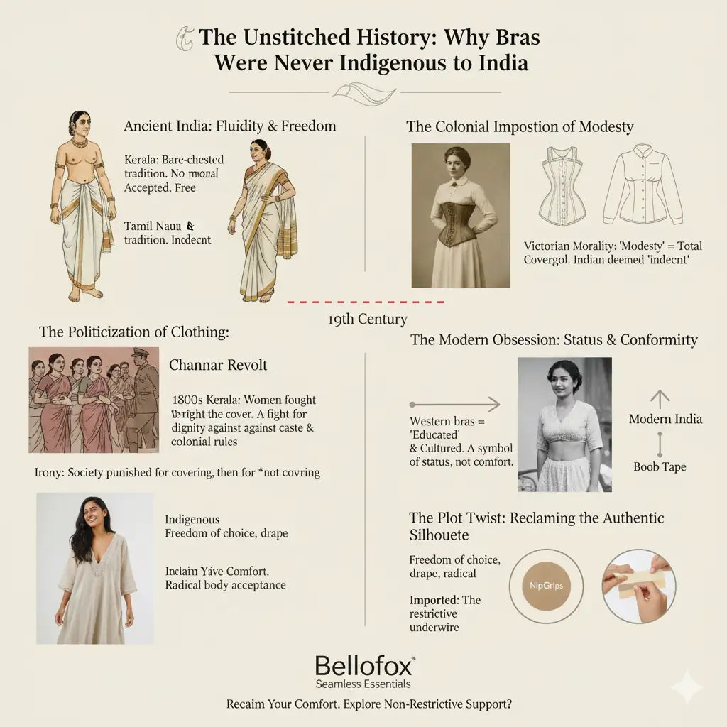 📜 The Unstitched History: Why Bras Were Never Indigenous to India