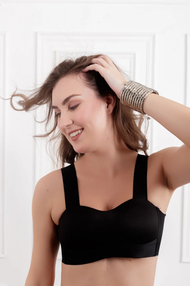 Black Visenya Wireless seamless Bra