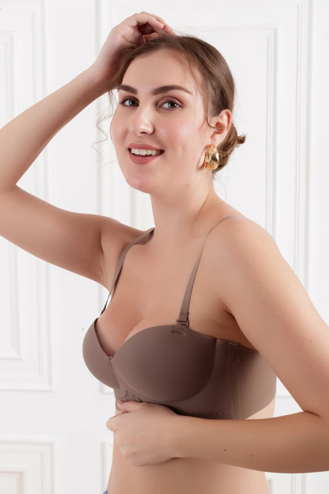 Coffee Naerys Wireless seamless Bra