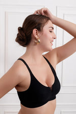 Black Alicent Wireless seamless Bra