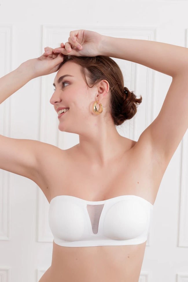 White Daena Wireless seamless Bra