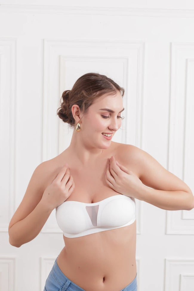 White Daena Wireless seamless Bra