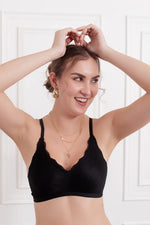 Black Rhaena Wireless seamless Bra