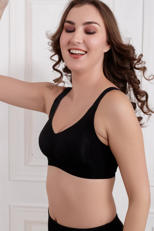 Black Aemma Wireless seamless Bra