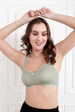 Green Alyssa Wireless seamless Bra