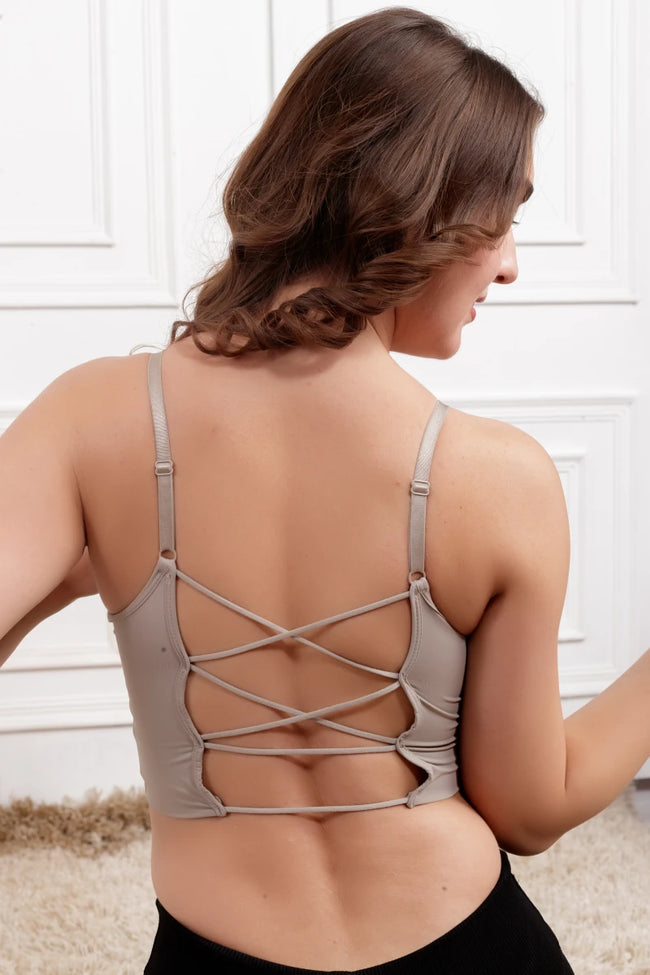 Grey Arianne Wireless seamless Bra