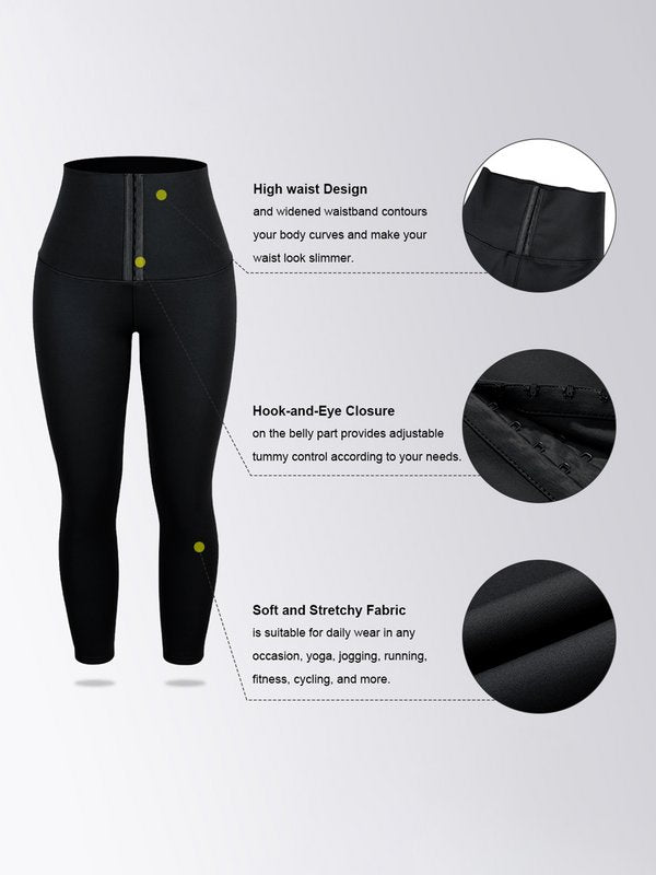 Shaping grey leggings with high waist and built-in corset