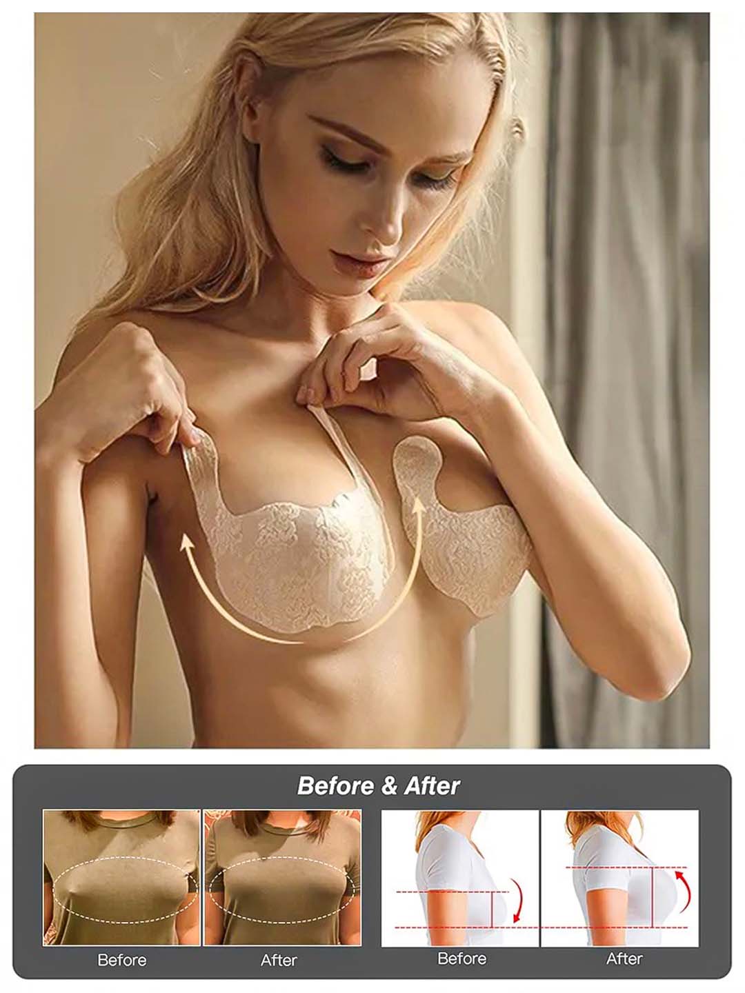 New Backless Super Push Up Bra Cup A Young Girls Push Up Bra Sexy