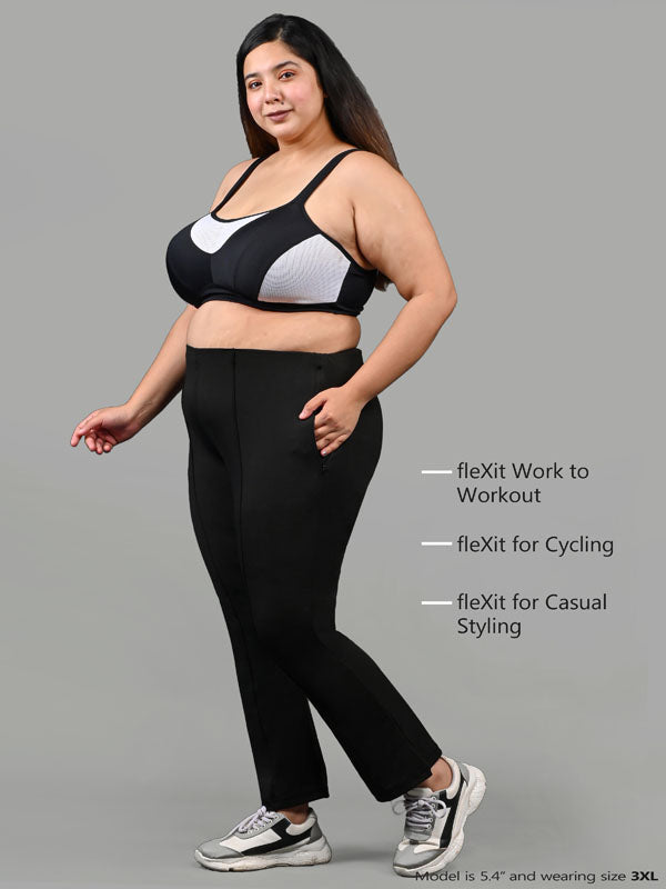 Plus Size Yoga Pants for Women Workout Leggings High Waisted Belly Control  Gym Straight Leg Lounge Pants Trousers 