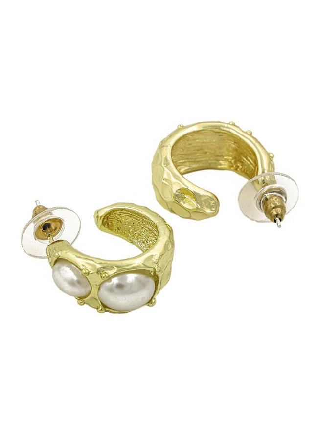 Bellofox Pearl Chunk Studs Earrings