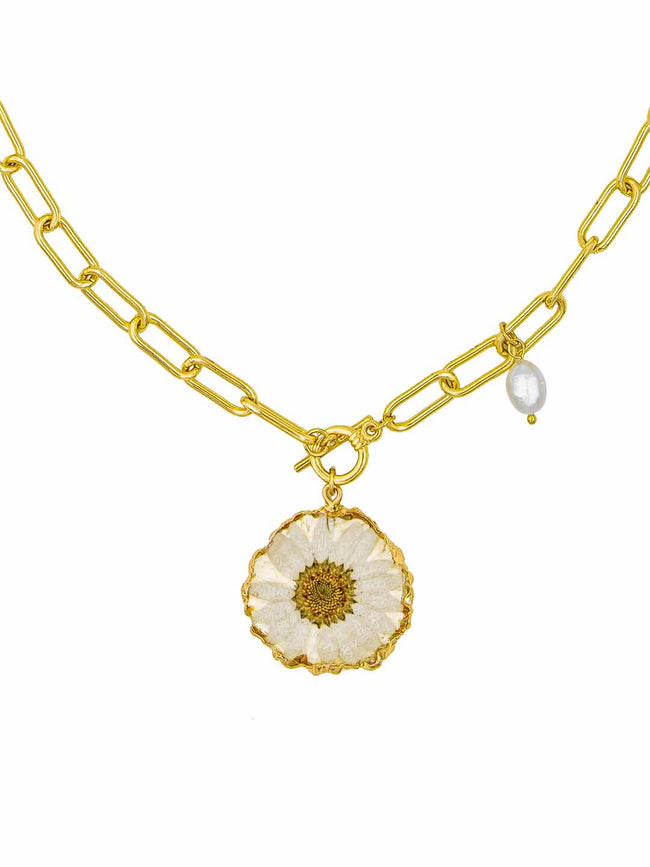 Gold Flower Pendant