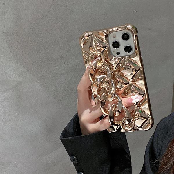 Luxury Gold Plated With Bracelet Phone Case 11 Pro