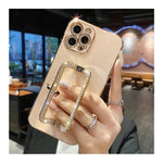 Crystal Square Holder Gold Plating Phone Case 11 ProMax