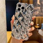 Luxury Plating Rhombus Metal Bracelet Phone Case