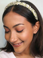 Plaid Floral Crinkled Headband