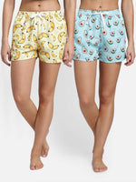 Bellofox Bananas & Bravo-cado Nght Suit Shorts Set Of 2 Lounge Wear