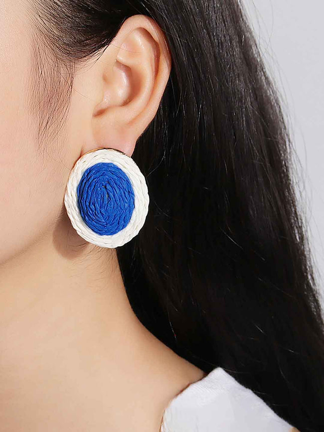 Raffia Stud Earring Earrings - Bellofox
