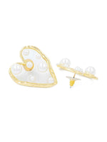 Pearl Heart Earring Earrings - Bellofox