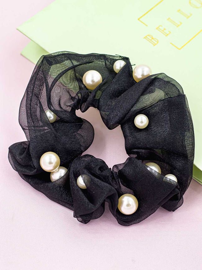 Rosaile Pearl Scrunchies Combo Pack of 2 - Bellofox