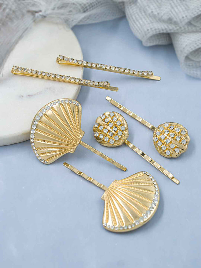 Gold Sea Shell Hair Accessories - Bellofox