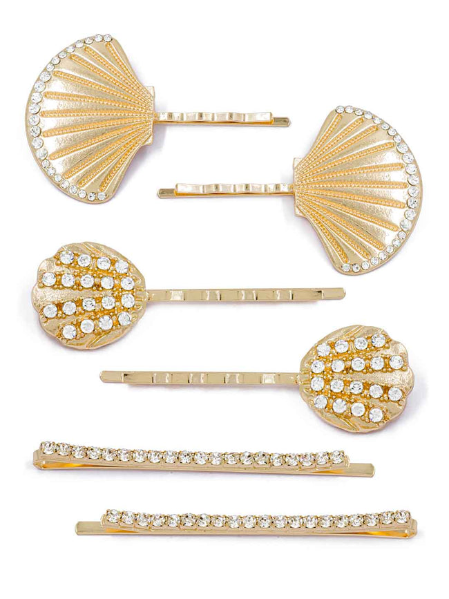 Gold Sea Shell Hair Accessories - Bellofox